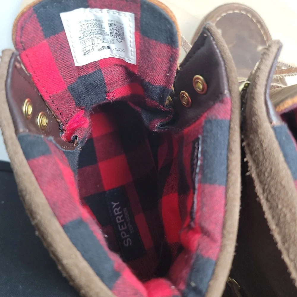 Sperry AO Lug Boots Leather Men's US8 Brown Waterproof Chelsea Size 10.5